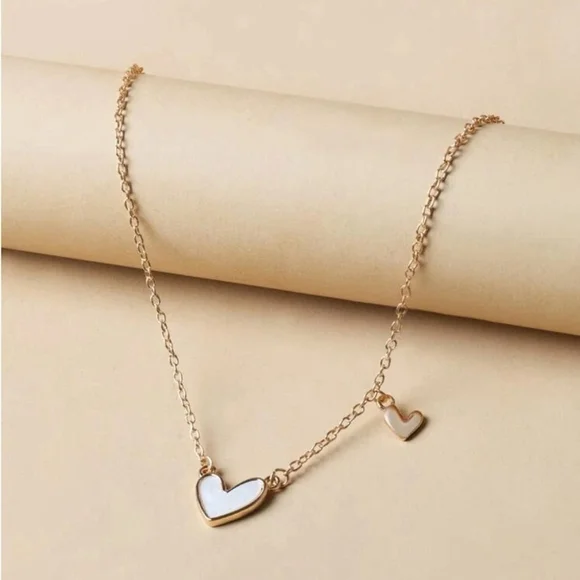 ⚠️Clearance Heart Charm Yellow Gold Necklace SS - Picture 4 of 4